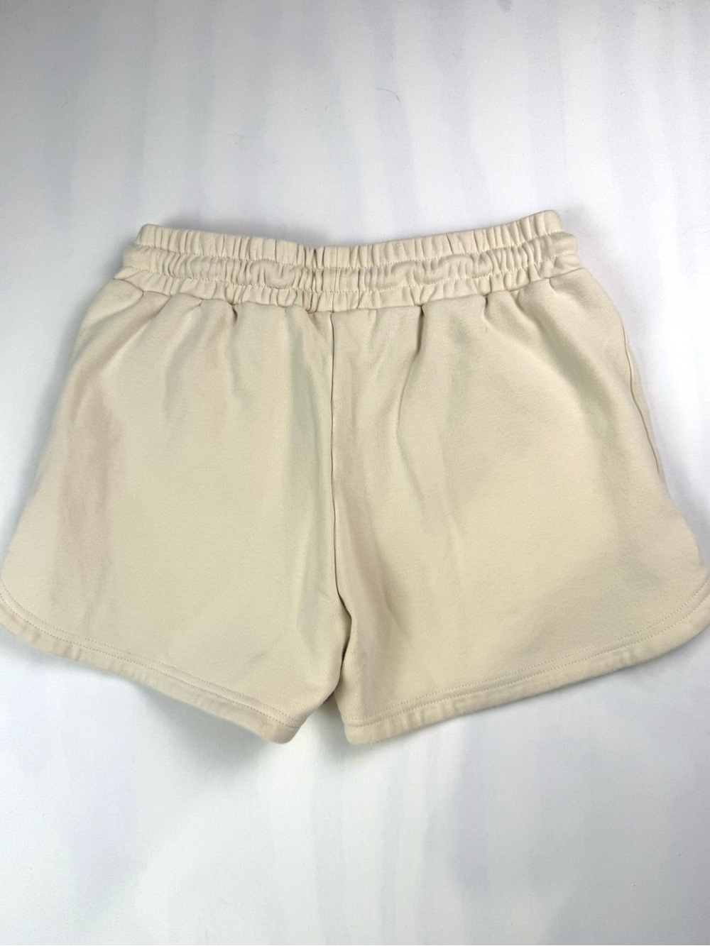 J80Fit Lounge Shorts Womens Small Beige Drawstring Sweat Shorts Cotton Blend - Picture 2 of 8